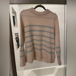 Lilla P Blue and White Striped Sweater. Size medium.